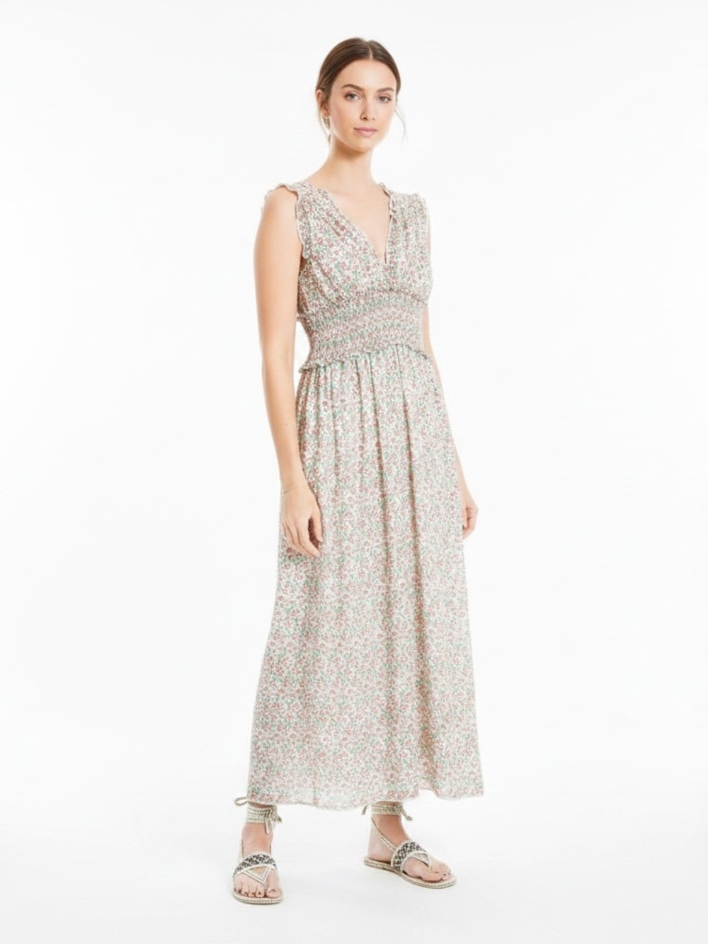Floral Smocked Maxi Dress